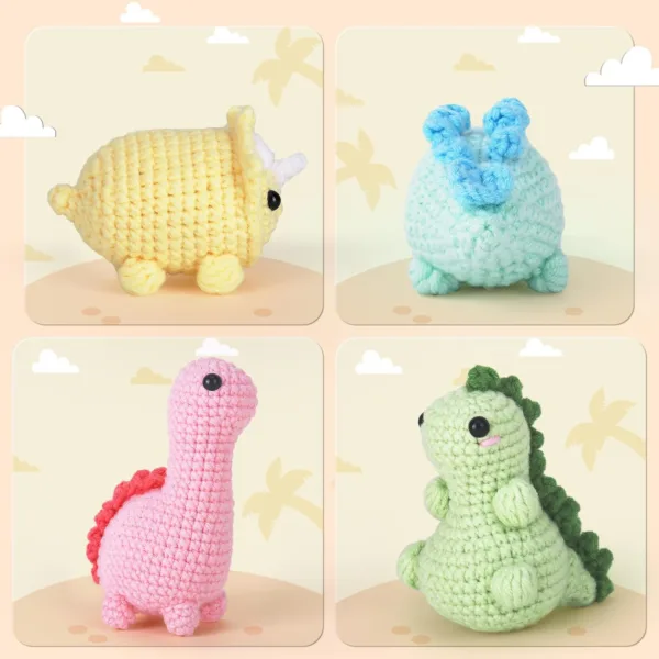4 Pack Dinosaurs (40%+ Yarn) - Image 11